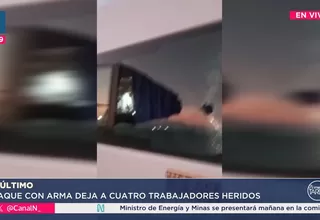 Miniván con trabajadores fue atacada a balazos en Chao