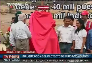 Humala ocasionó un pequeño accidente en la inauguración del Proyecto Olmos