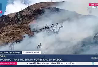 Un muerto tras incendio forestal en Pasco