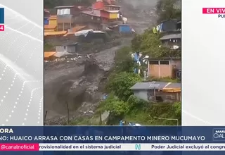 Un muerto y dos desaparecidos tras huaico en campamento en Puno