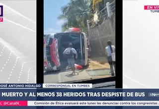 Un muerto y más de 30 heridos por despiste de bus