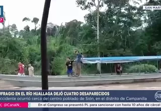 Naufragio en el río Huallaga deja cuatro desaparecidos