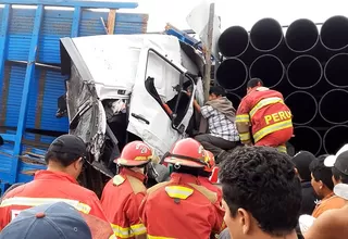 Panamericana Norte: choque de camiones en Supe deja 2 conductores fallecidos