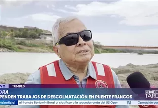 Paralizan obra en puente Francos y ponen en riesgo campos de cultivo en Tumbes