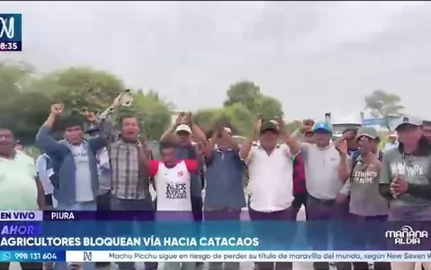 Paro agrario en Piura: Productores arroceros bloquean el trébol Catacaos