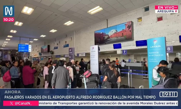 Pasajeros varados en aeropuerto de Arequipa por mal tiempo | Canal N