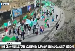 Pasco: Más de 200 mil electores acudieron a sufragar en segunda vuelta regional