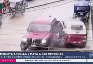 Dos muertos y 14 heridos tras choque múltiple en Pichanaqui causado por camioneta