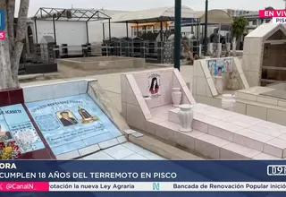 Pisco recuerda 18 años del sismo que dejó 596 víctimas mortales