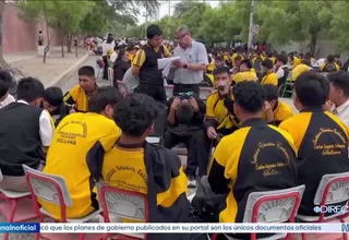 Piura: Escolares de colegio emblemático de Sullana estudian en la pista por falta de aulas