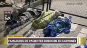 Piura: Familiares de pacientes trasladados duermen en cartones en calles de Sullana - Noticias de piura