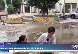 Piura: Lluvias de 6 mm inundan centro histórico y paralizan obras