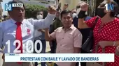 Piura: Protestan con baile y lavado de banderas - Noticias de luis-valdes