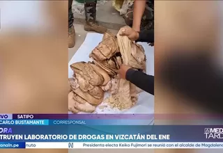 PNP halla laboratorio clandestino de drogas en Vizcatán del Ene