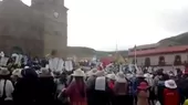 Pobladores a favor y en contra de las movilizaciones se encontraron en la plaza de armas de Puno - Noticias de movilizacion