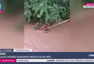 Policía muere en rescate de dos personas en río de San Martín