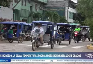 Primer friaje del año golpea selva peruana con ráfagas y lluvias