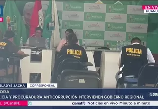 Procuraduría y Policía Anticorrupción intervienen oficinas del GORE Huánuco