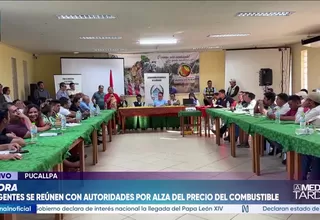 Pucallpa: Dirigentes y autoridades dialogan para frenar paro por combustibles