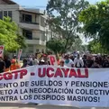 Pucallpa: Trabajadores de la CGTP y profesores del SUTEP exigen respeto a la negociaci&oacute;n colectiva