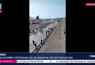 Pucusana: Pescadores artesanales bloquean Panamericana