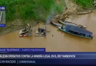 Puerto Maldonado: realizan operativo contra la minería ilegal 