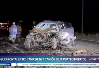 Puno: al menos 4 muertos tras choque frontal entre camión y camioneta en Juliaca-Cusco