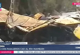 Puno: Bus cae al río Inambari: hay heridos y desaparecidos