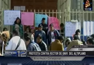 Puno: estudiantes universitarios protestaron contra autoridades