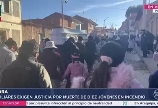 Puno: Familias exigen justicia por 10 muertos tras incendio