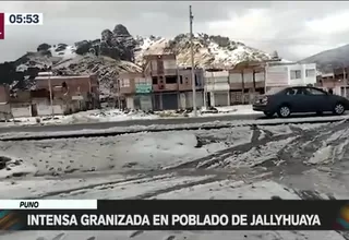 Puno: Intensa granizada en poblado de Jayllyhuaya