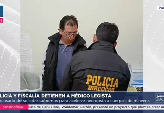 Puno: Médico legista detenido tras exigir coima de mil soles