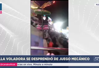 Puno: Silla de juego mecánico se desprendió y dejó heridos