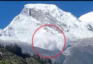 Reportan avalancha en el pico norte del nevado Huascarán