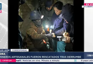 Rescatan a mineros atrapados en derrumbe en mina de La Libertad