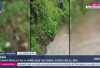 Vecinos rescataron a niño que cayó en un río en Bambamarca en Hualgayoc - Cajamarca
