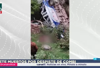 Siete muertos y cinco heridos tras caída de combi en Cusco