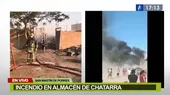 SMP: se registra incendio de grandes proporciones en almacén de chatarra - Noticias de san-lorenzo