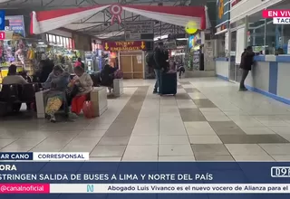 Tacna: suspenden buses hacia Lima y norte del país por bloqueos mineros en la Panamericana