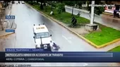 Tarapoto: Cámara registró el momento en que ambulancia embistió a un motociclista - Noticias de accidente-transito