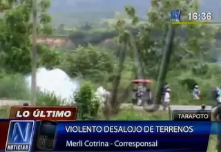 Tarapoto: nueve detenidos tras desalojo de terreno