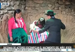 Tarma: Decenas de actores escenifican el nacimiento del niño Jesús