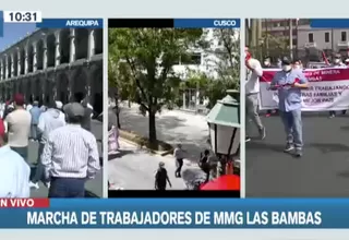 Trabajadores de Las Bambas protestan en diversas ciudades del país