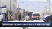 Tres muertos y tres heridos tras explosión de tanque de gas en taller de Arequipa - Noticias de talleres