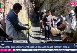 Tres trabajadores atrapados tras derrumbe de socavón en Chota