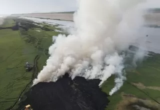 Trujillo: alerta ambiental por quema de pastos en humedal e incendio en botadero