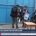 Trujillo: Colegio usa detector de metales para revisar mochilas