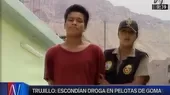 Trujillo: detienen a dos sujetos que camuflaron droga en pelotas de goma - Noticias de goma