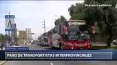 Trujillo: Empresas de transporte interprovincial de pasajeros acatan paro - Noticias de transporte-interprovincial