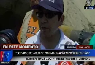 Trujillo: servicio de agua potable se normalizará progresivamente